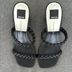 Dolce Vita Black Braided Women's Sandals New Never Worn Size 8.5